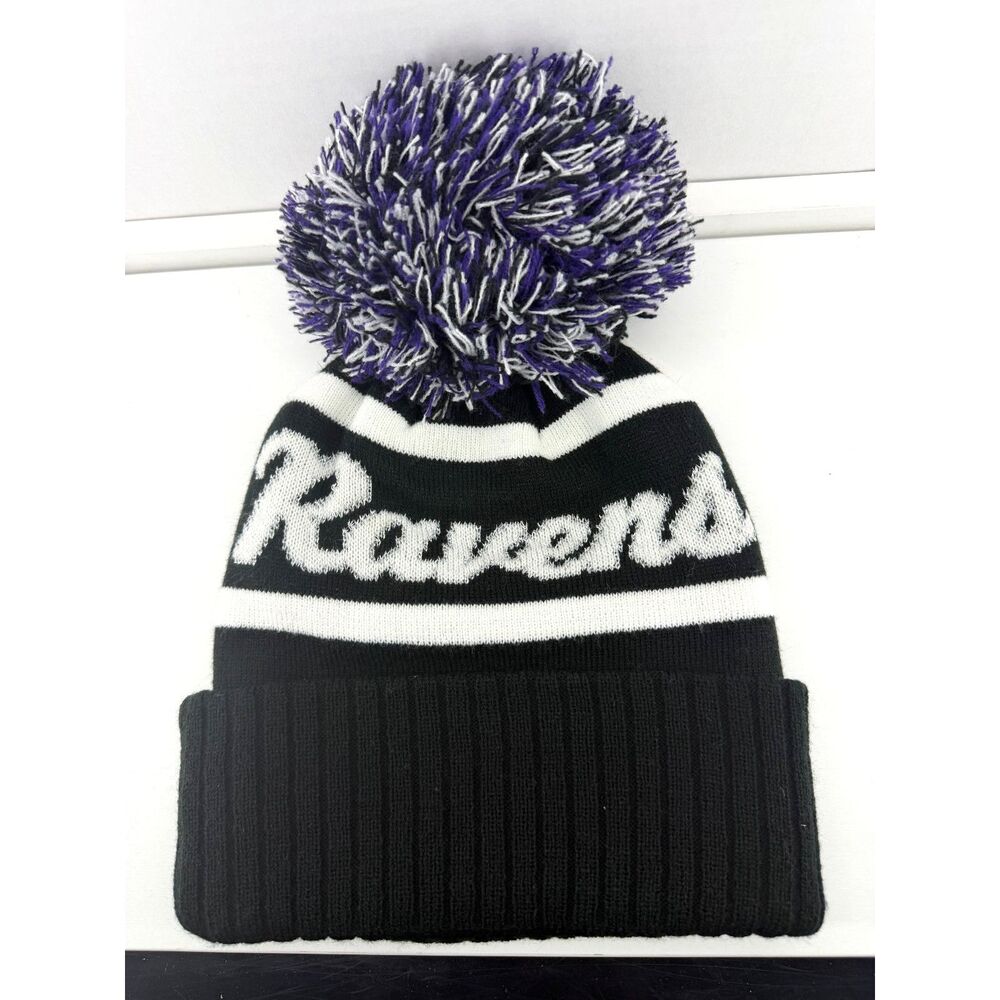 '47 Women's Baltimore Ravens Black Spirited Cuffed Knit Beanie - Picture 5 of 6